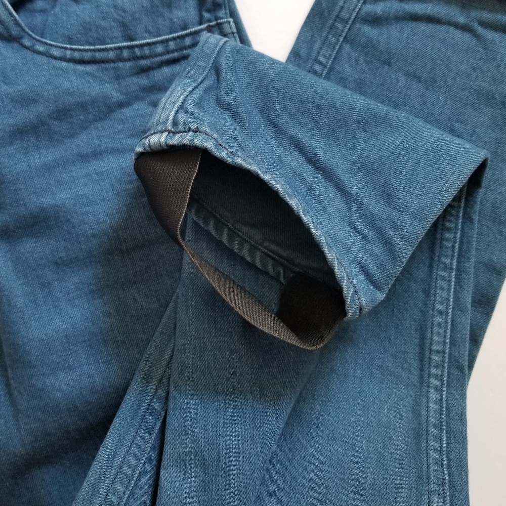 Golden Goose Thelma High Rise Straight Leg Boot Srtap Jeans Size 27 Blue - Picture 8 of 13